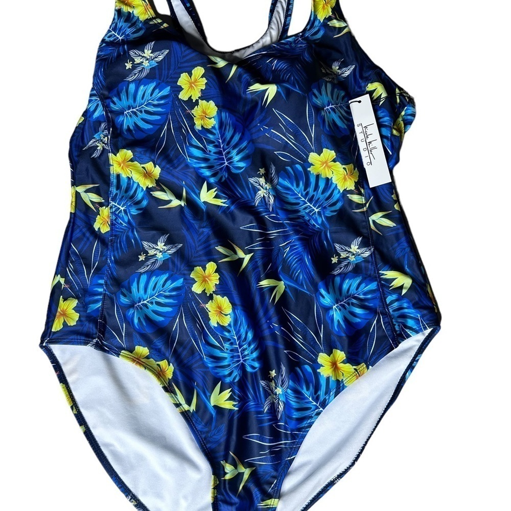 Nicole Miller nautical flower bathing suit